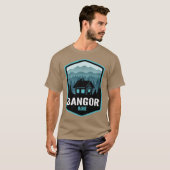 Bangor Maine Mountain Town Cabin Oversized T-shirt (Voorkant volledig)