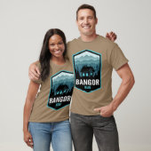 Bangor Maine Mountain Town Cabin Oversized T-shirt (Unisex)