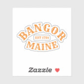 Bangor, Maine Oval Sticker (Vel)