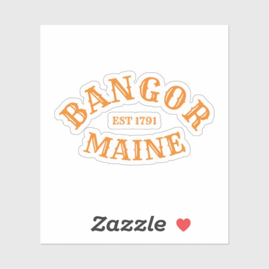 Bangor, Maine Oval Sticker (Vel)