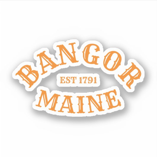 Bangor, Maine Oval Sticker (Voorkant)