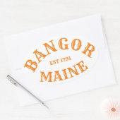 Bangor, Maine Oval Sticker (Envelop)