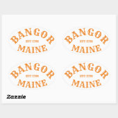 Bangor, Maine Oval Sticker (Vel)