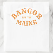 Bangor, Maine Oval Sticker (Tas)