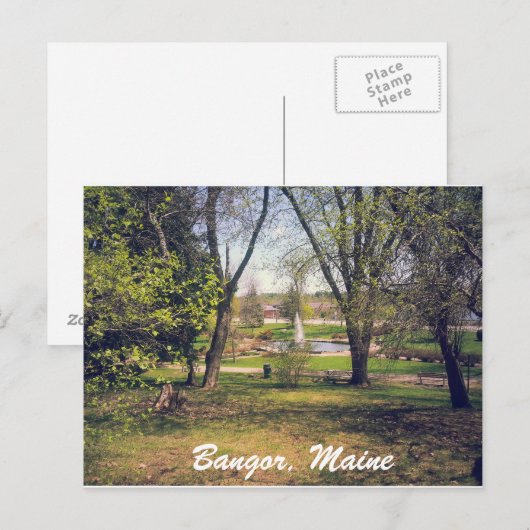 Bangor Maine Post Card Briefkaart (Voorkant / Achterkant)