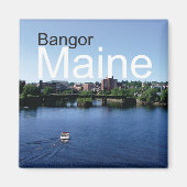 Bangor Maine Reizen Souvenir Koelkast Magnet (Voorkant)