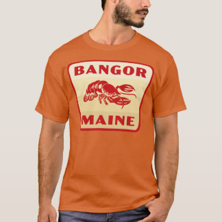 Bangor Maine Retro Badge Tan T-shirt