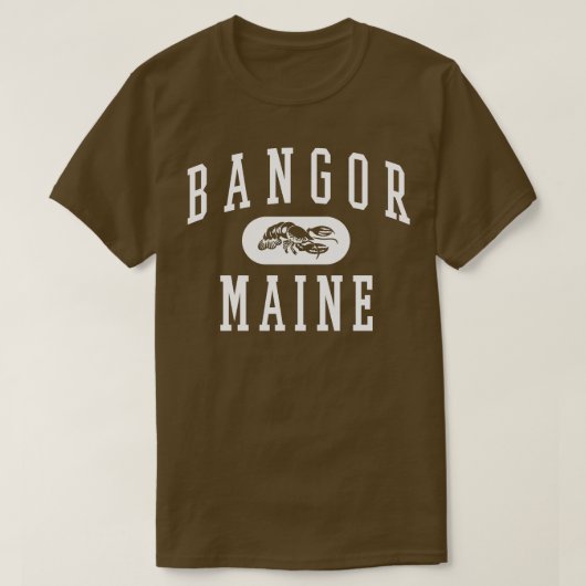 Bangor Maine Retro Varsity Wit T-shirt (Design voorkant)