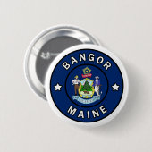 Bangor Maine Ronde Button 5,7 Cm (Voorkant /achterkant)