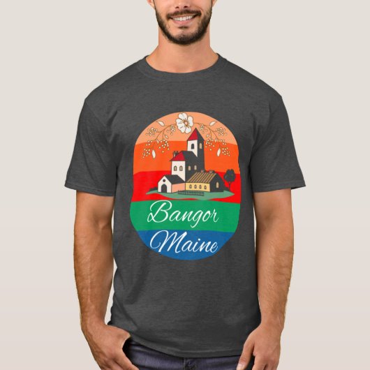 Bangor Maine Scenery T-shirt (Voorkant)