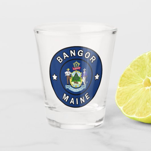 Bangor Maine Shot Glas (Voorkant)