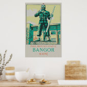 Bangor Maine USA, Paul Bunyan Statue Poster (Keuken)