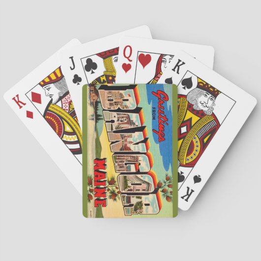 Bangor Maine Wenskaarten Pokerkaarten (Achterkant)