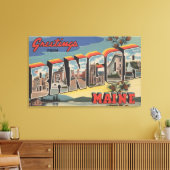 Bangor, MaineLarge Letter ScenesBangor, ME Canvas Afdruk (Insitu (Woonkamer))