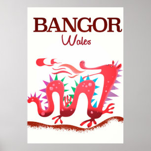 Bangor Wales Draak poster