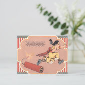 Bangschuw kind vuurwerk briefkaart (Staand voorkant)