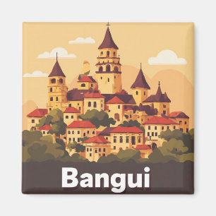 Bangui Reis Souvenir Voor Bestemming Collectors Magneet