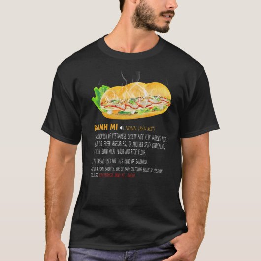 Banh Mi Dictionary Definition Vietnamese Pork San T-shirt (Voorkant)