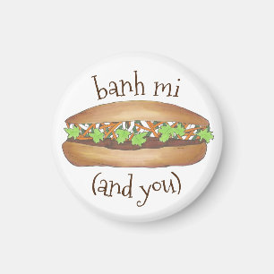 Banh Mi (en U) Vietnamees voedselbroodje Magneet