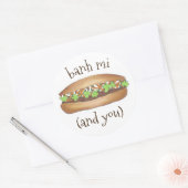 Banh Mi (Tussen mij en jullie Vietnamese Sandwich) Ronde Sticker (Envelop)