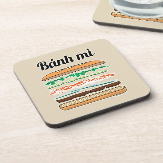 Banh Mi Vietnamese baguette van het Bier Onderzetter (Linkerzijde)