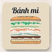 Banh Mi Vietnamese baguette van het Bier Onderzetter (Voorkant)