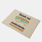 Banh Mi Vietnamese baguette van het Deurmat (Schuin)