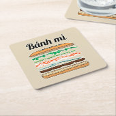 Banh Mi Vietnamese baguette van het Kartonnen Onderzetters (Schuin)