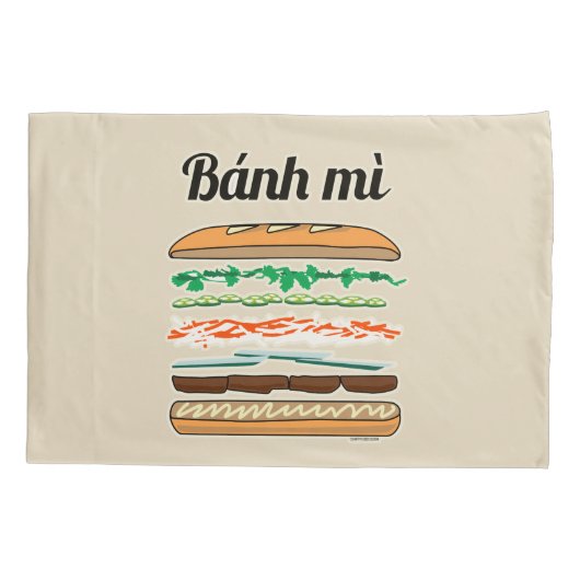 Banh Mi Vietnamese baguette van het Kussensloop (Achterkant)