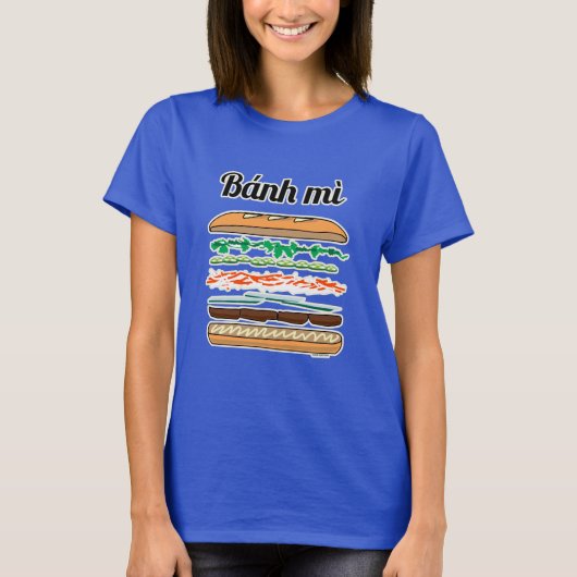 Banh Mi Vietnamese baguette van het T-shirt (Voorkant)