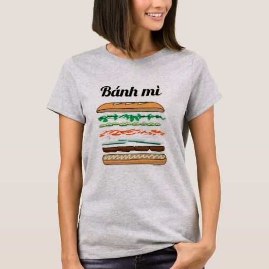 Banh Mi Vietnamese baguette van het T-shirt (Voorkant)