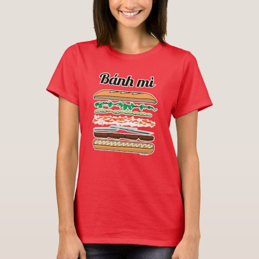 Banh Mi Vietnamese baguette van het T-shirt (Voorkant)