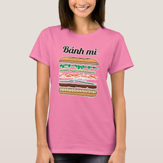 Banh Mi Vietnamese baguette van het T-shirt (Voorkant)