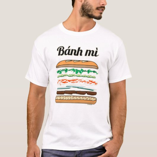 Banh Mi Vietnamese baguette van het T-shirt (Voorkant)