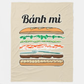 Banh Mi Vietwich, Frans brood Fleece Deken (Voorkant)