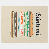 Banh Mi Vietwich, Frans brood Fleece Deken (Voorkant (Horizontaal))