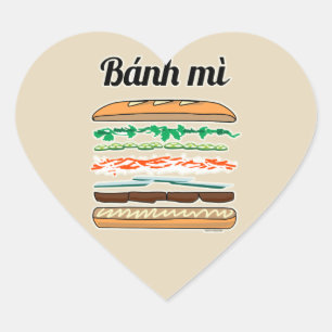 Banh Mi Vietwich, Frans brood Hart Sticker