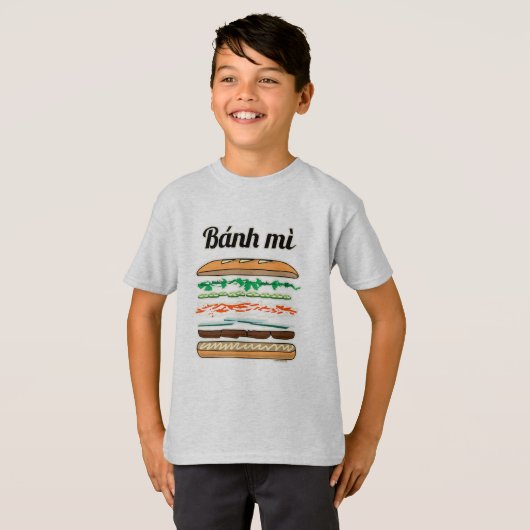 Banh Mi Vietwich, Frans brood T-shirt (Voorkant volledig)