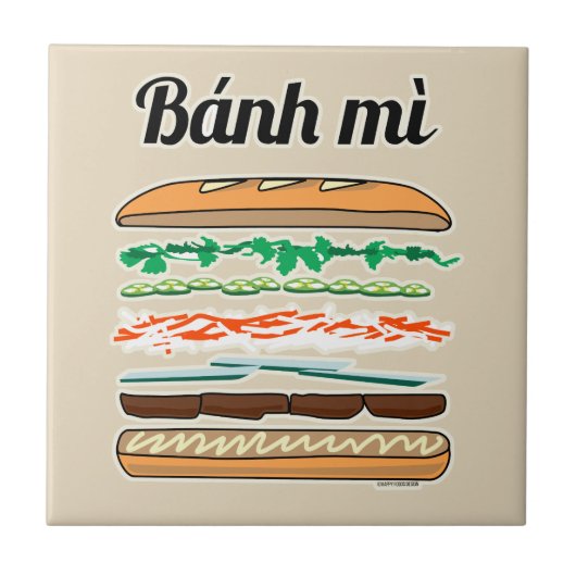 Banh Mi Vietwich, Frans brood Tegeltje (Voorkant)