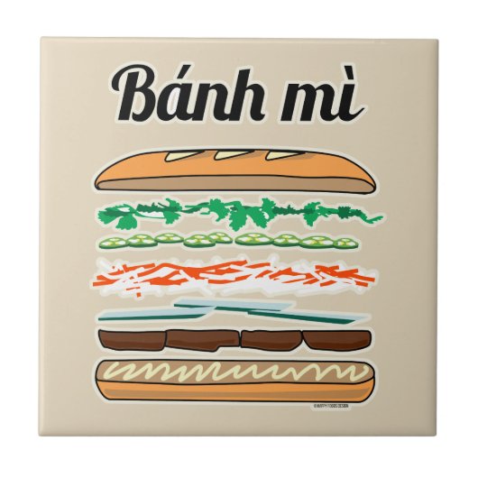 Banh Mi Vietwich, Frans brood Tegeltje (Voorkant)