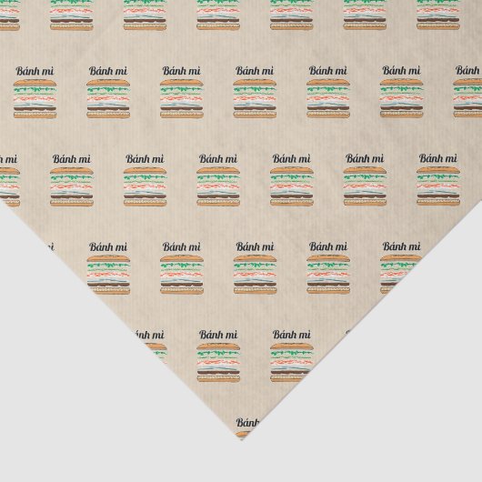 Banh Mi Vietwich, Frans brood Tissuepapier (Detail)