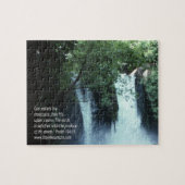 Banias Waterfall en Psalm 104:13 Legpuzzel (Horizontaal)