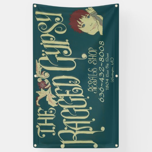 banier met lompen spandoek (Verticaal)