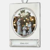 Banier Ornament Jesus Verzilverd Banner Ornament (Links)