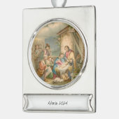 Banier Ornament Jesus Verzilverd Banner Ornament (Links)