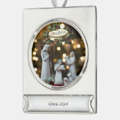 Banier Ornament Jesus Verzilverd Banner Ornament (Links)
