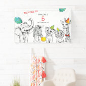 Banier voor 5e verjaardagsfeestje. spandoek (Insitu)