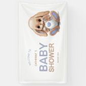 Banier voor baby shower met schattig pluche konijn spandoek (Verticaal)