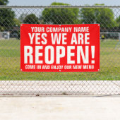 Banier voor heropenen van zakelijke call-to-action spandoek (Insitu)