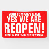 Banier voor heropenen van zakelijke call-to-action spandoek (Horizontaal)